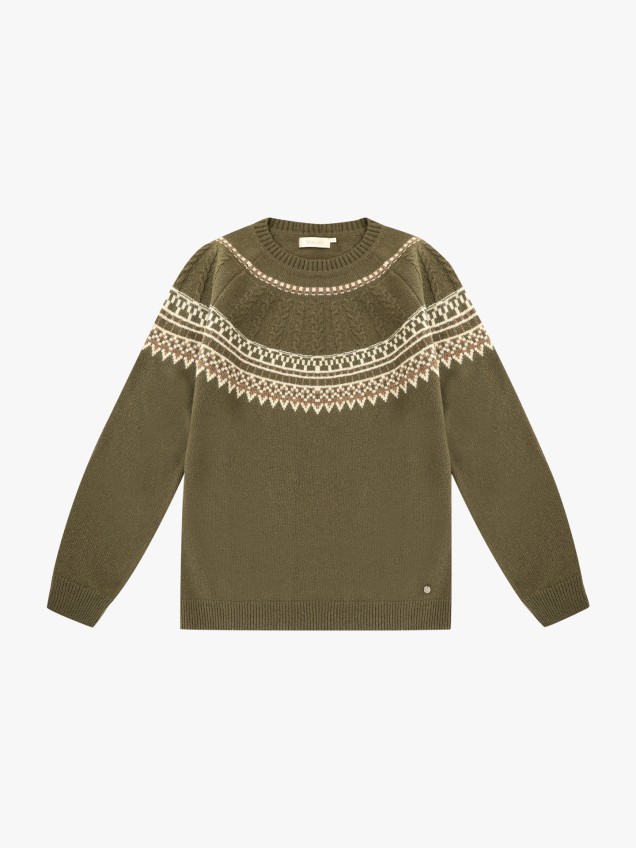 Camisola de Malha com Decote Rente