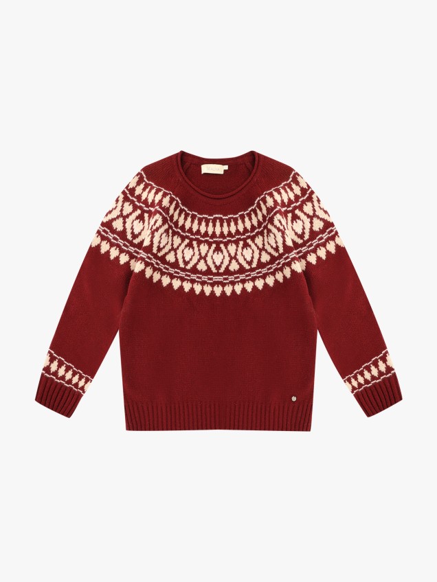 Camisola de Malha com Decote Rente