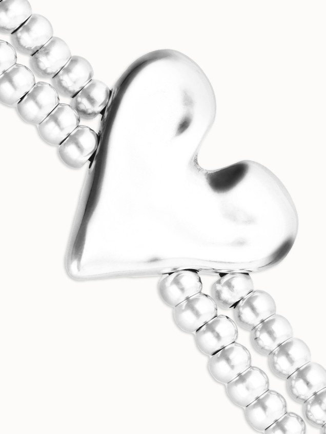 Pulseira Elástica Dupla com Prata