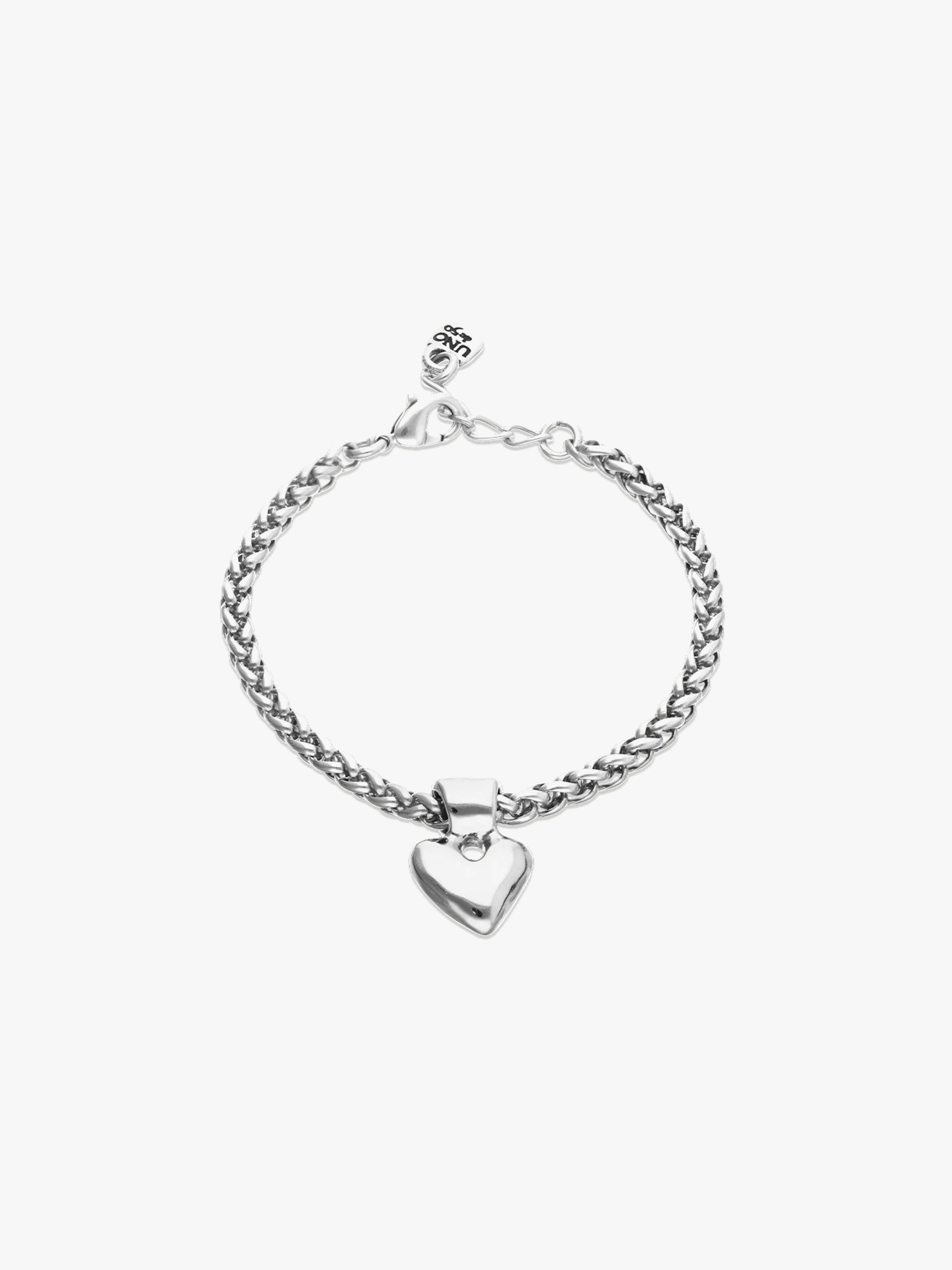 Pulseira de Elos com Pendente com Prata
