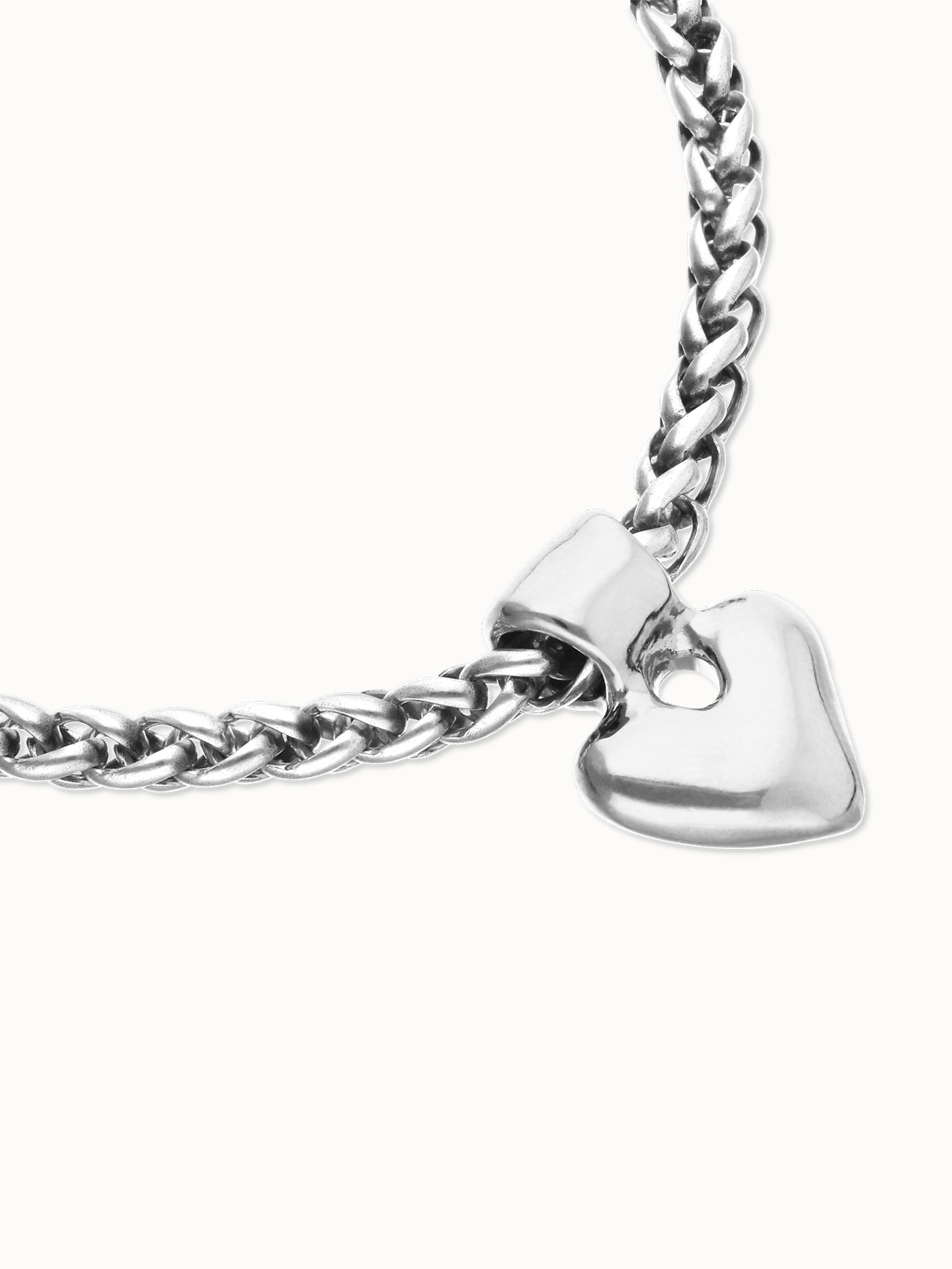 Pulseira de Elos com Pendente com Prata