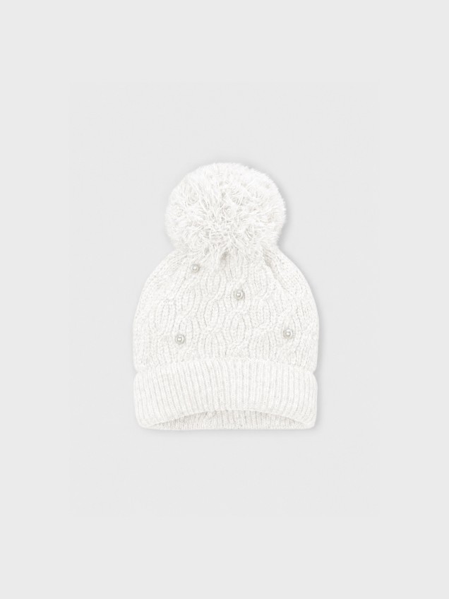 Gorro de Malha com Pérolas