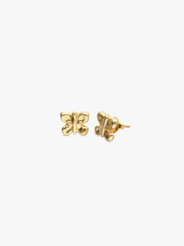 Brincos com Ouro em Forma de Borboleta