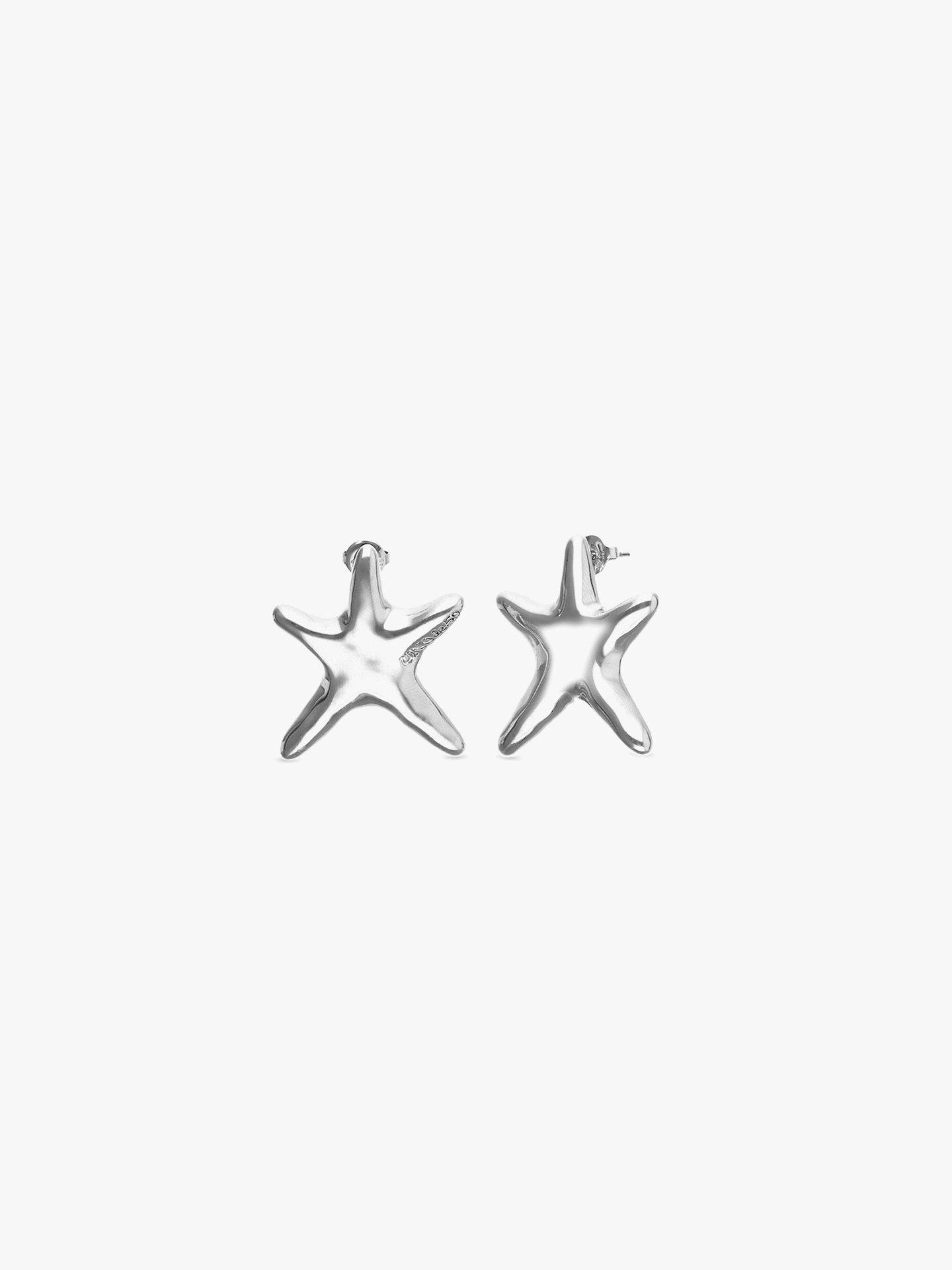 Brincos com Prata em Forma de Estrela-do-Mar