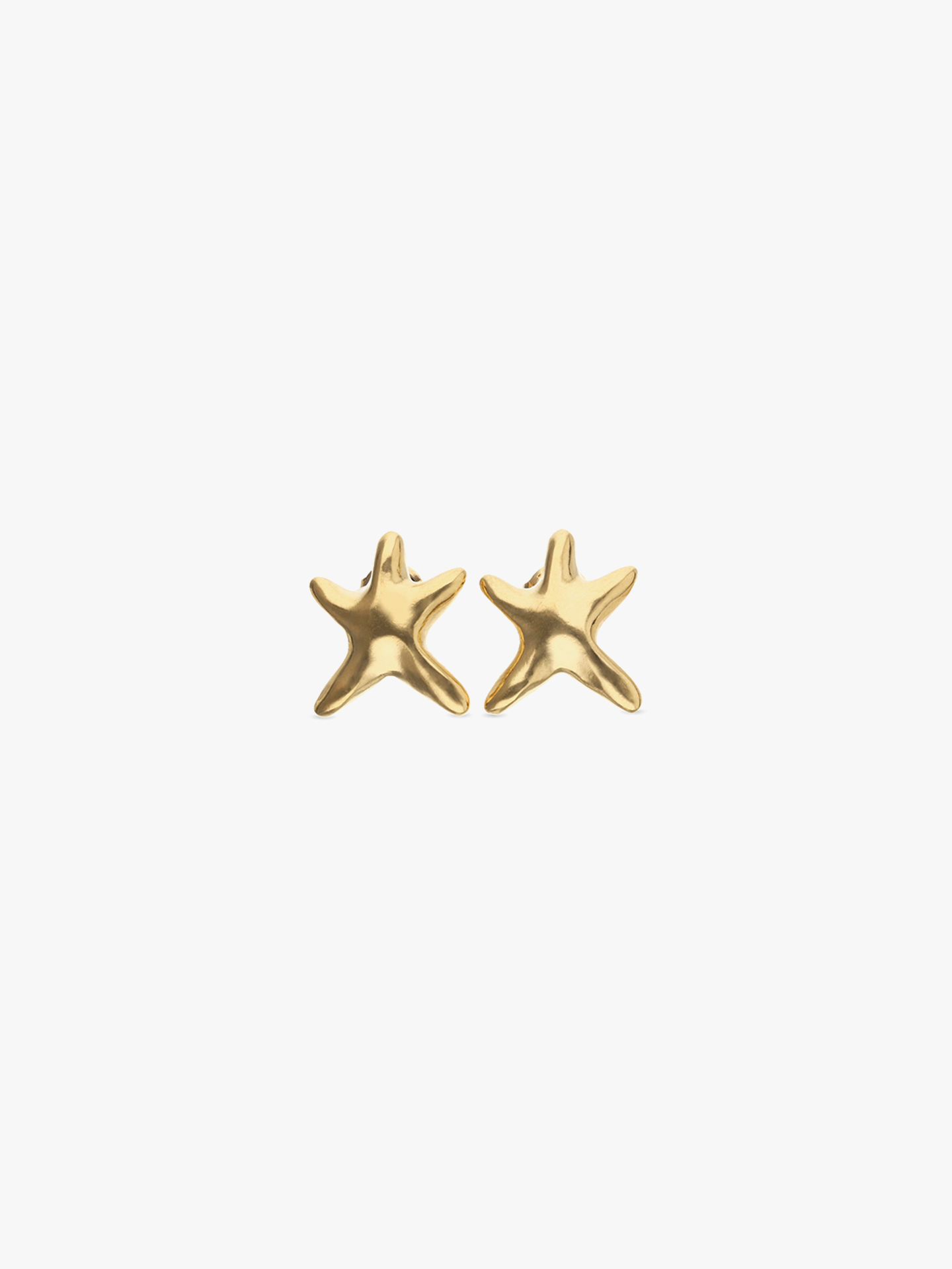 Brincos com Ouro em Forma de Estrela-do-Mar