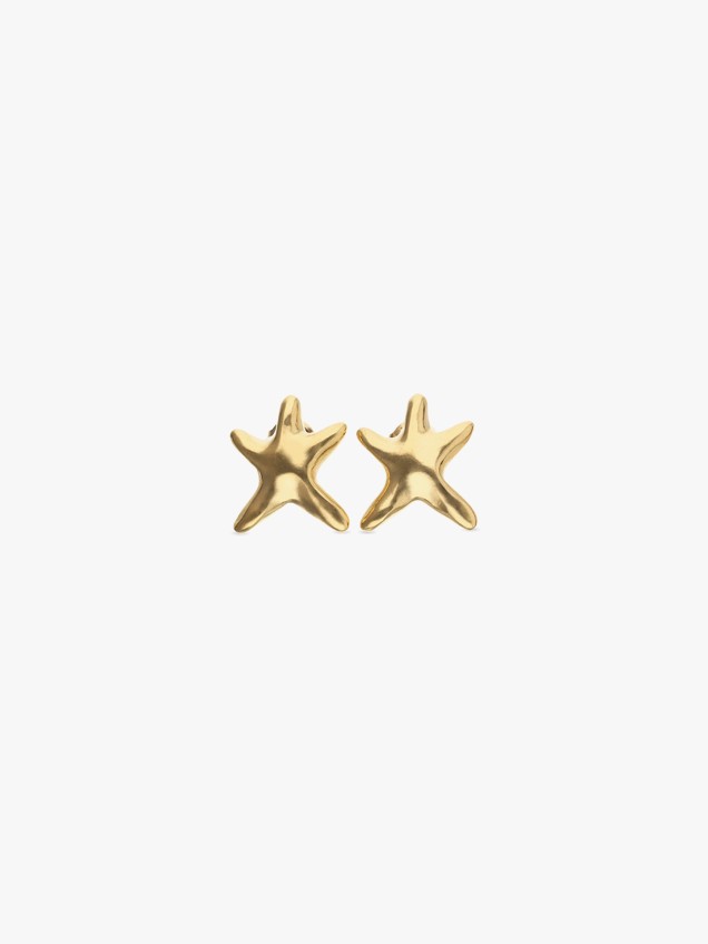 Brincos com Ouro em Forma de Estrela-do-Mar