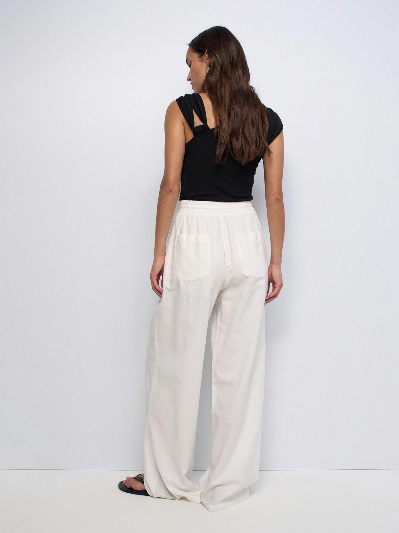 Cal�as Joggers com Linho