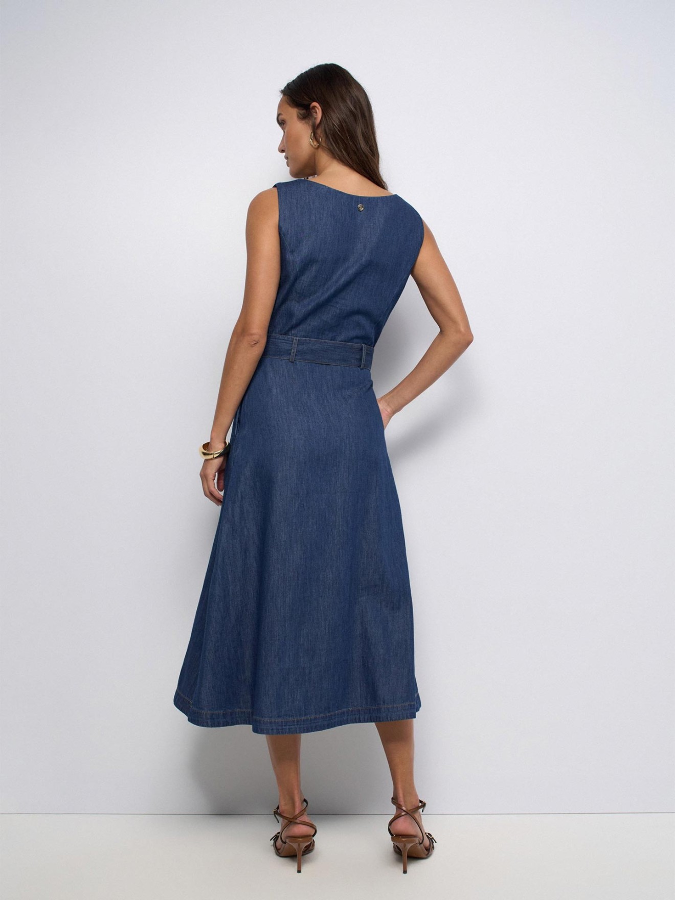 Vestido Midi em Denim