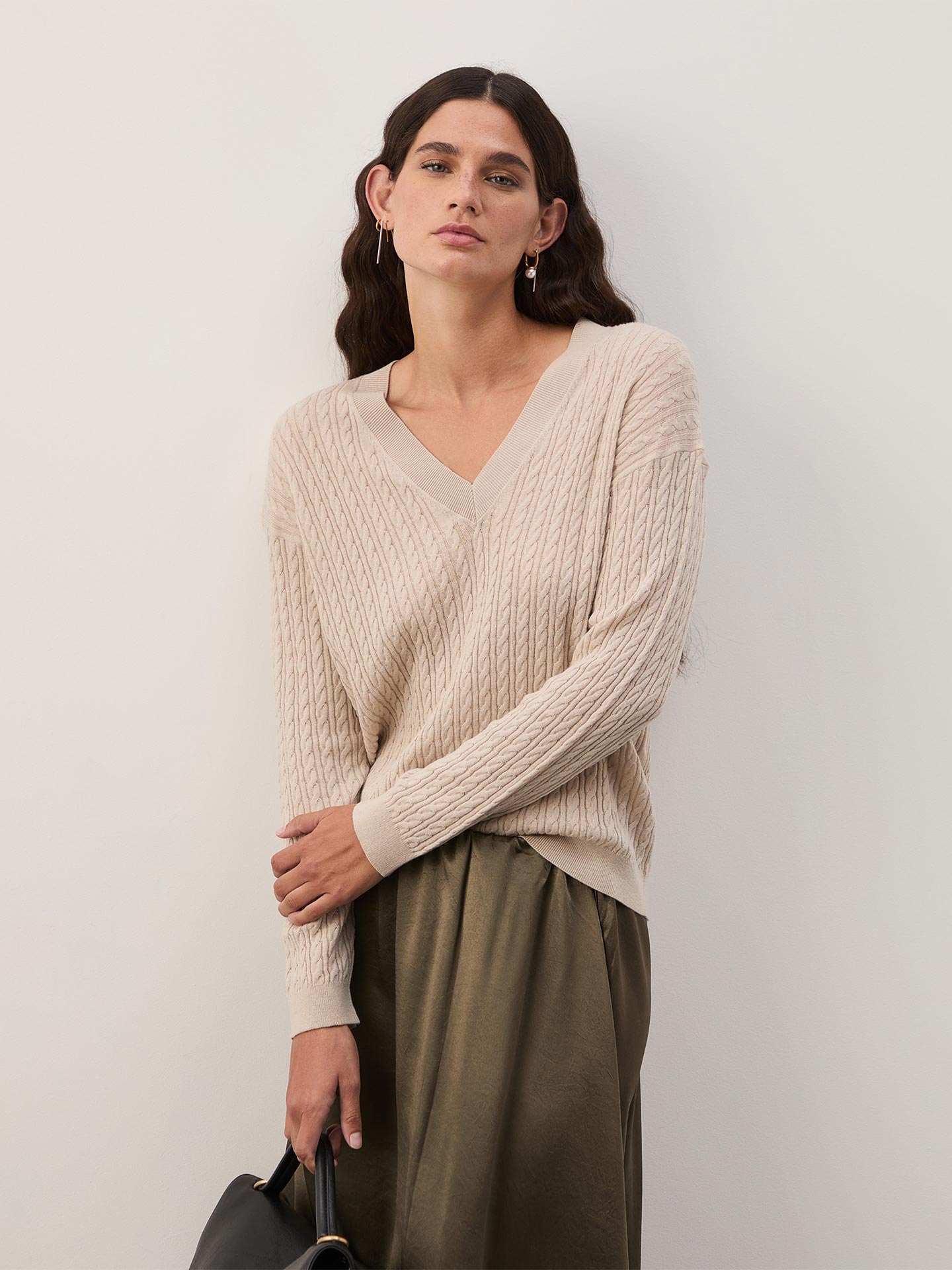 Camisola de Malha Entrançada