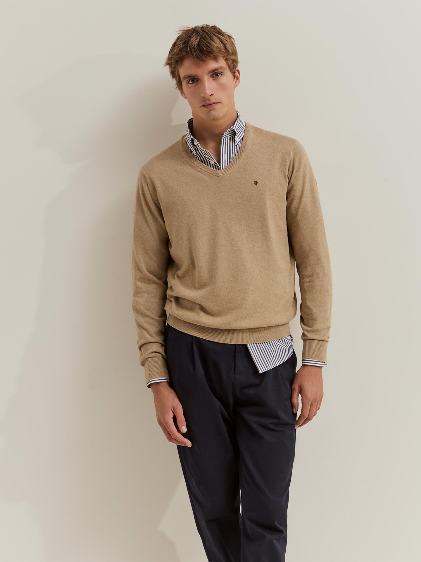 Camisola de Malha com Decote em V