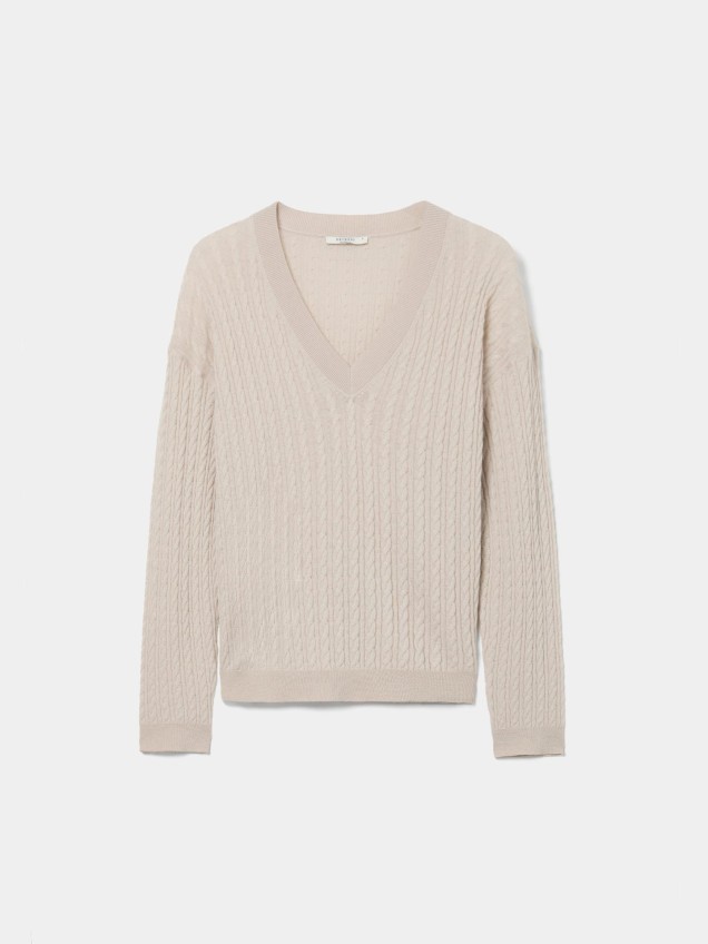 Camisola de Malha Entrançada