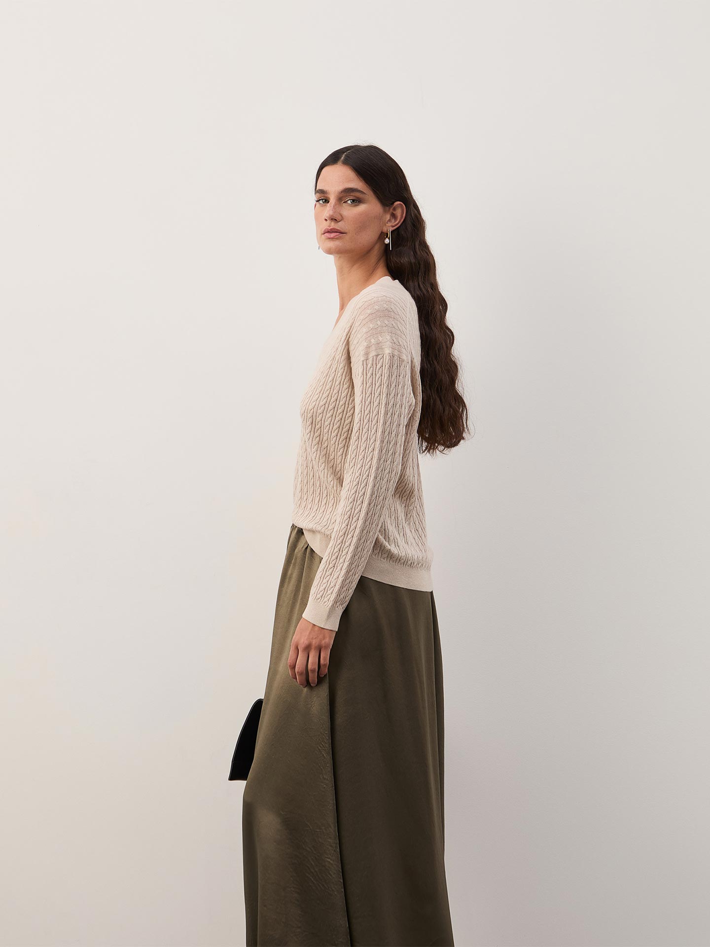 Camisola de Malha Entrançada
