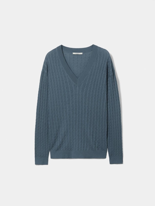 Camisola de Malha Entrançada