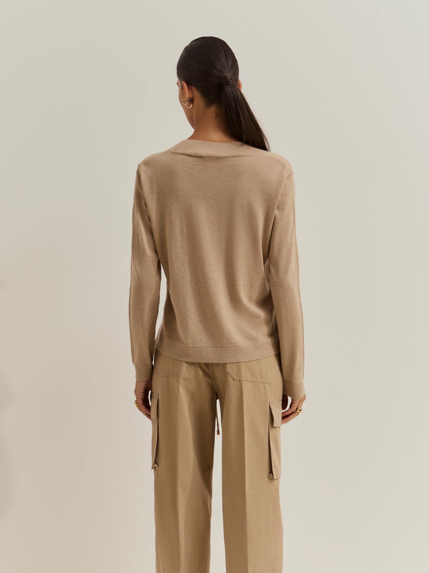Camisola de Malha com Decote em V