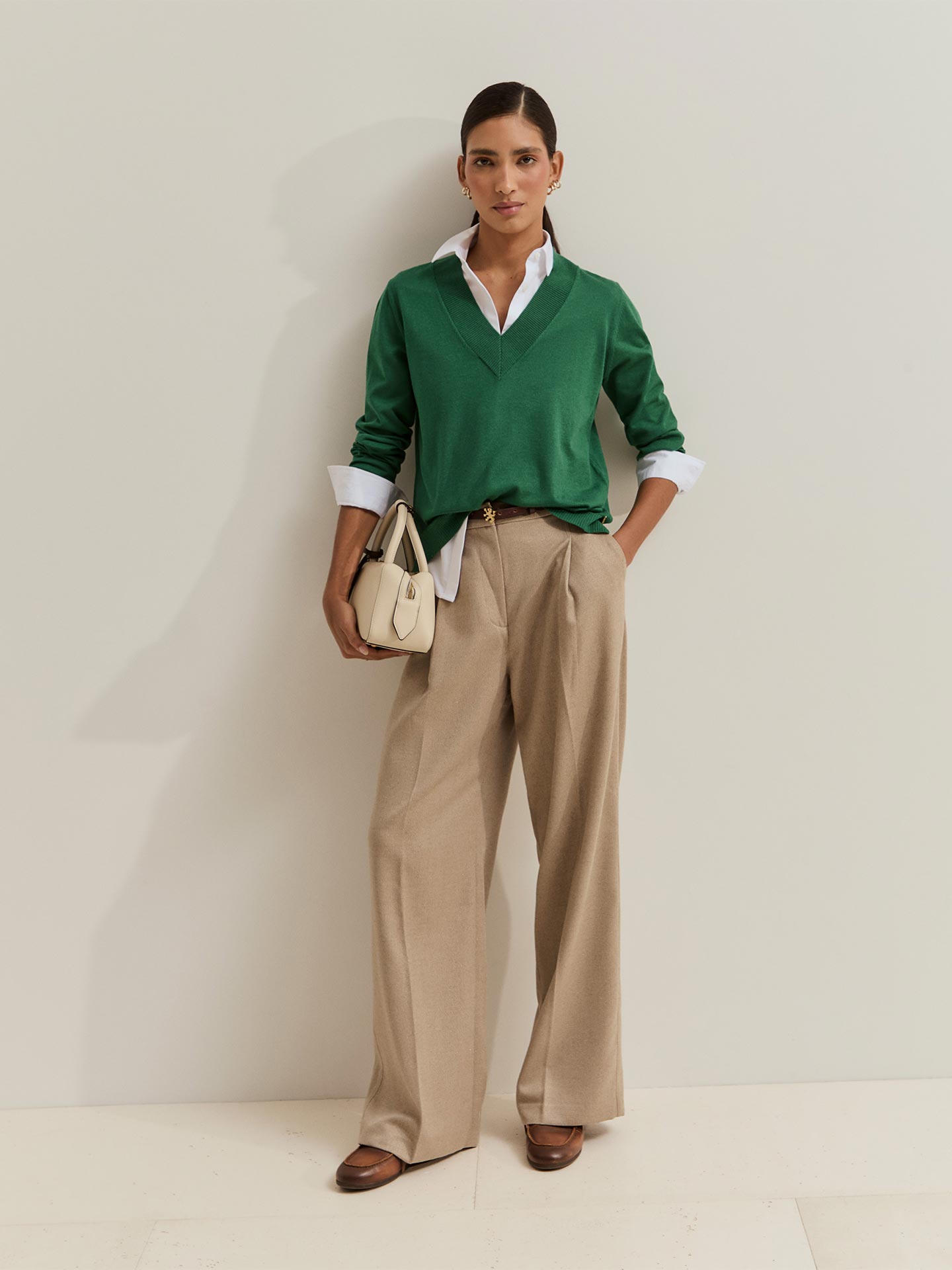 Camisola de Malha com Decote em V