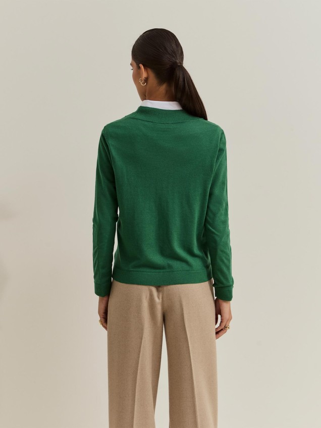 Camisola de Malha com Decote em V