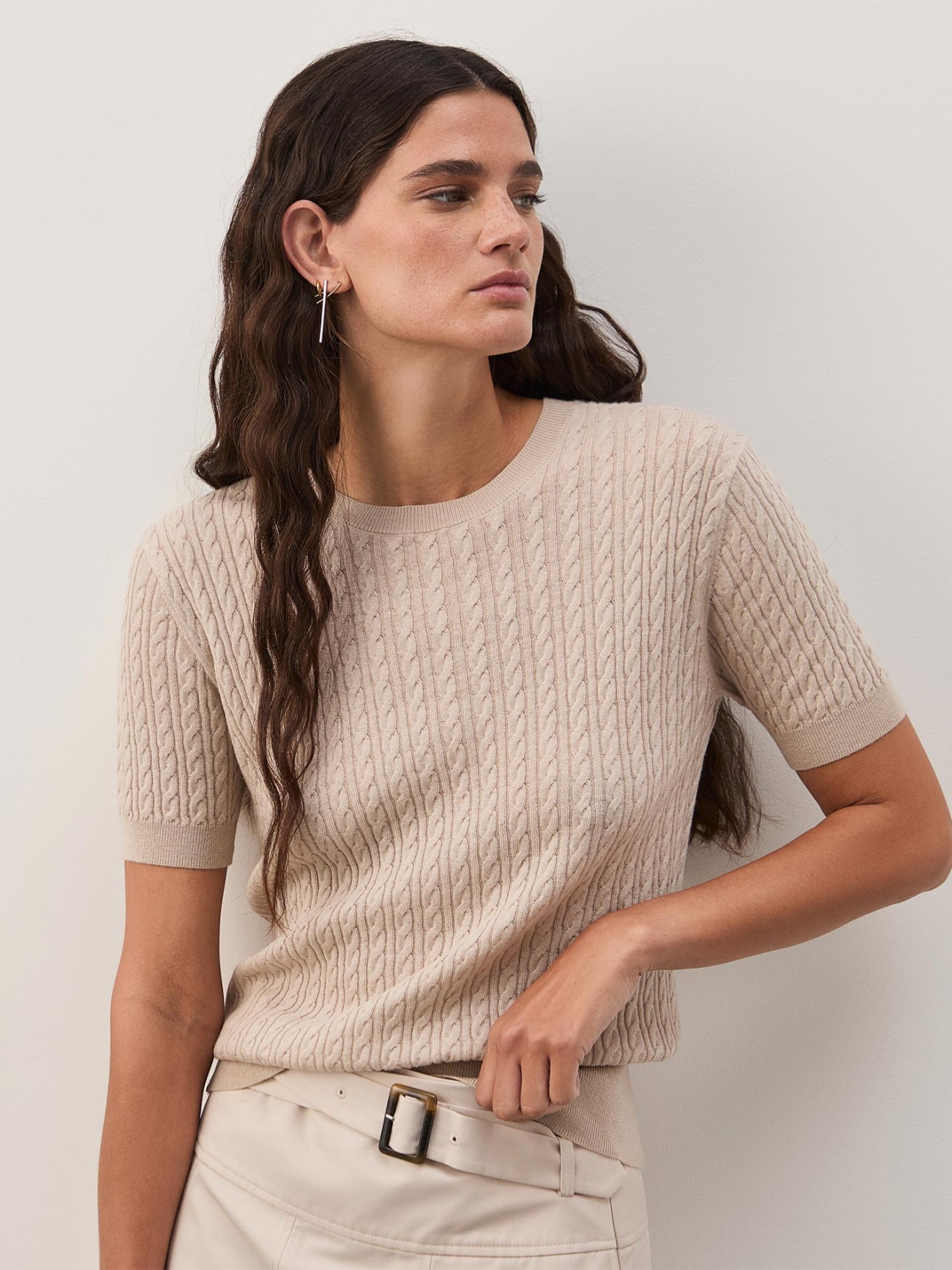 Camisola de Malha Entrançada