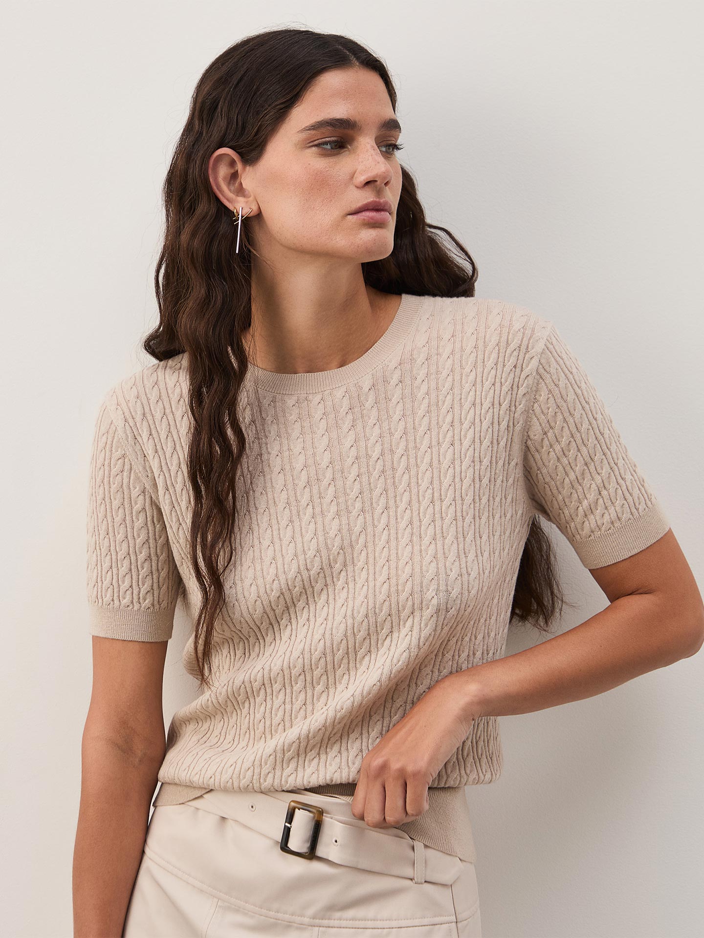 Camisola de Malha Entrançada