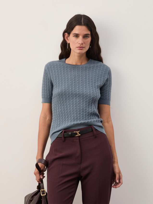 Camisola de Malha Entran�ada