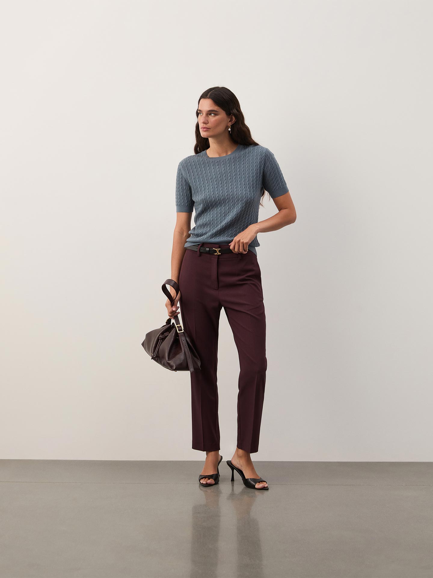 Camisola de Malha Entrançada