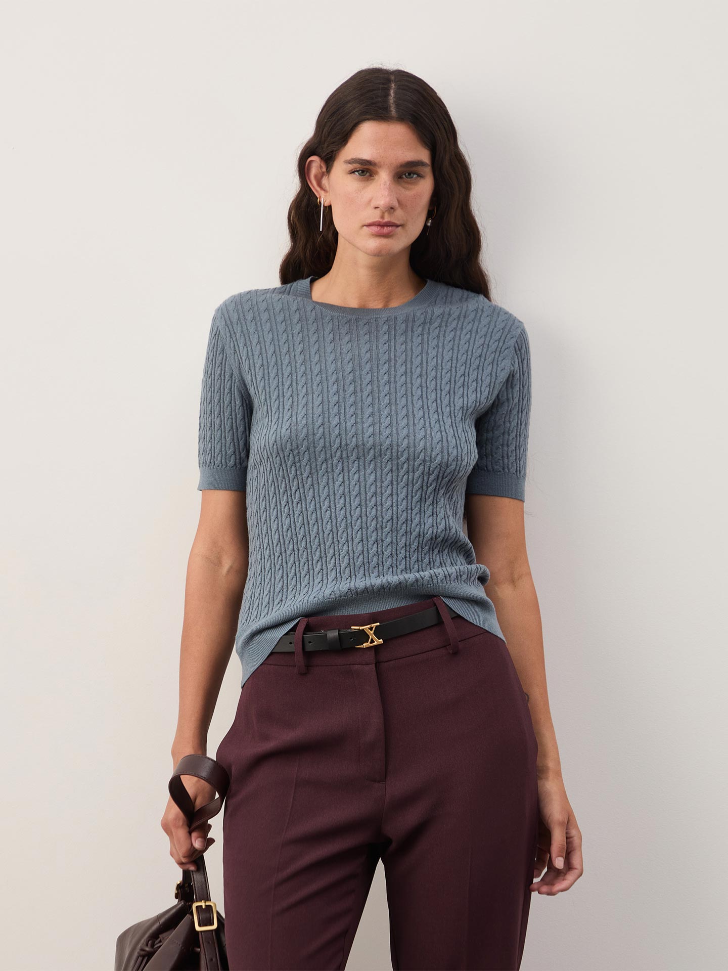 Camisola de Malha Entrançada