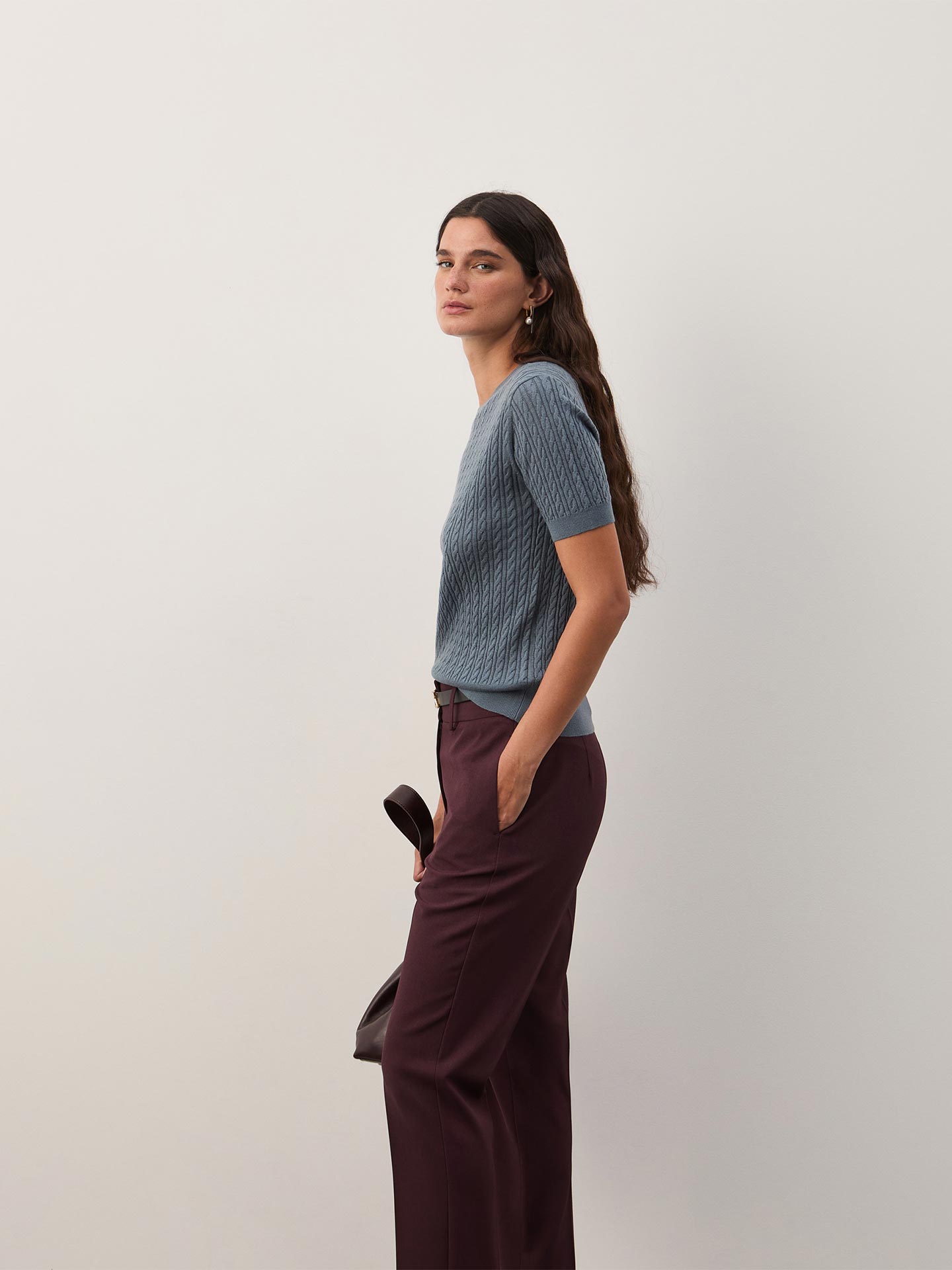 Camisola de Malha Entrançada