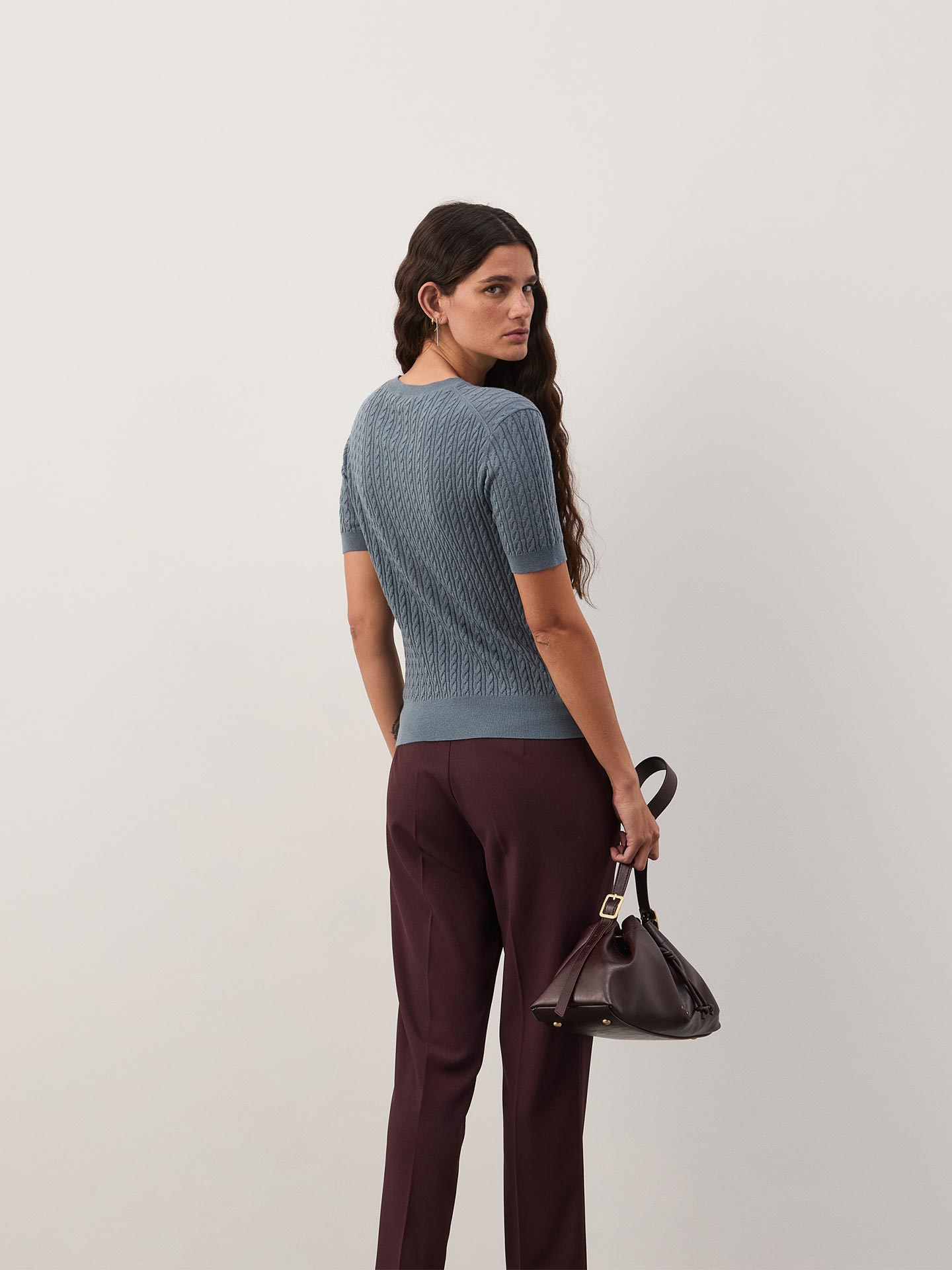 Camisola de Malha Entrançada
