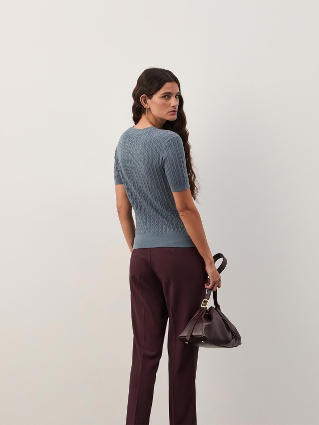 Camisola de Malha Entrançada