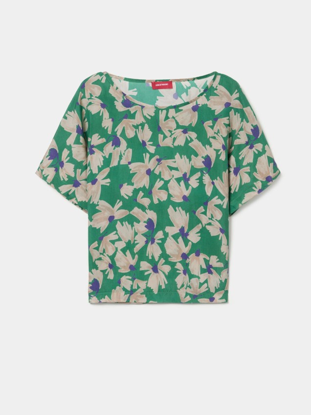 Blusa Floral em Liocel