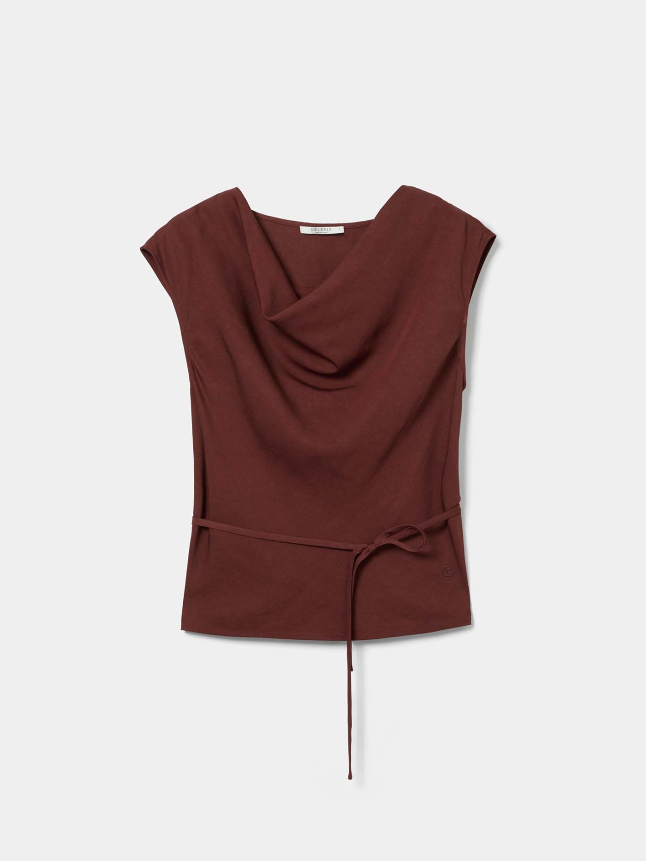Blusa Drapeada com Cinto