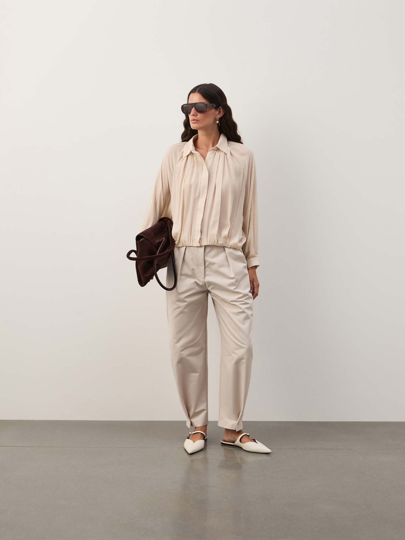 Blusa Fluida com Pregas