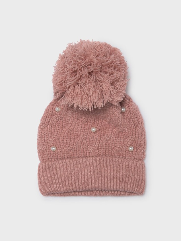 Gorro de Malha com P�rolas