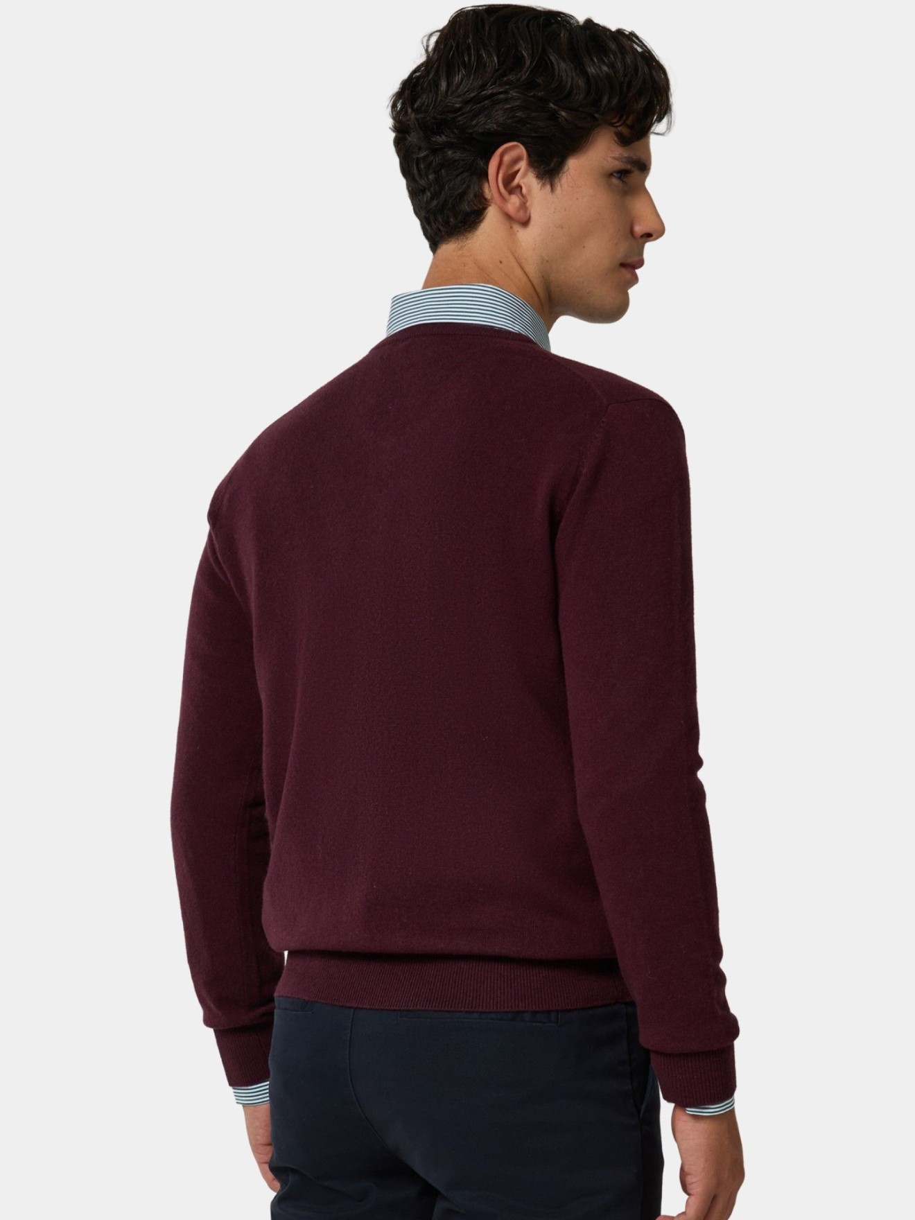 Camisola de Malha com Decote em Bico
