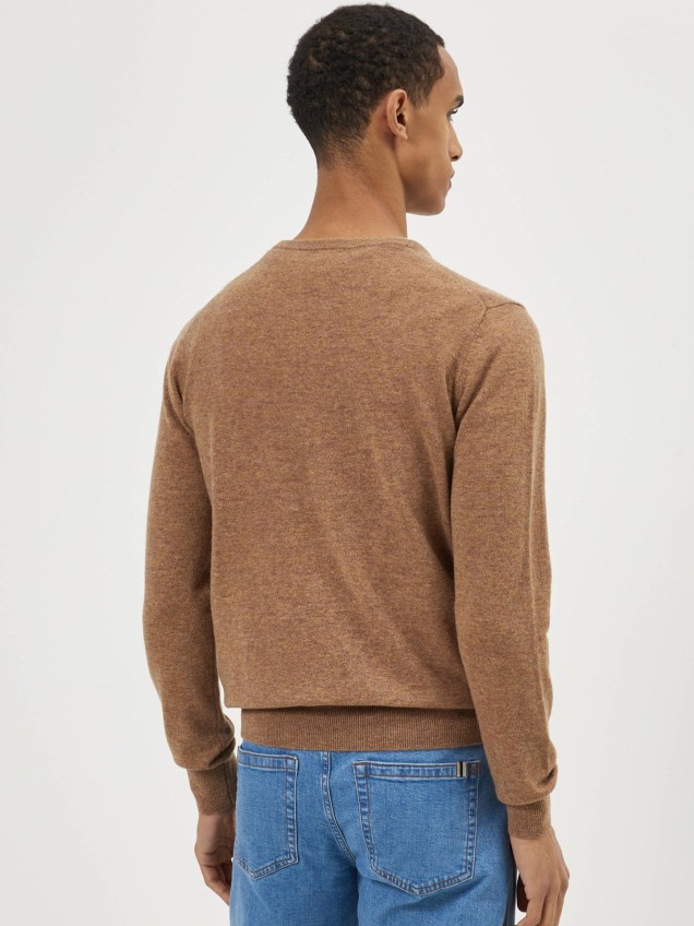 Camisola de Malha com Decote em Bico