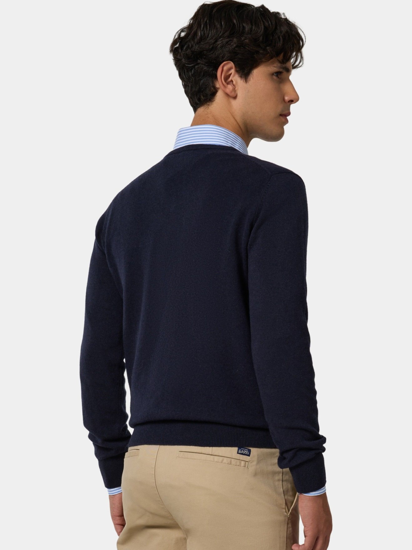 Camisola de Malha com Decote em Bico