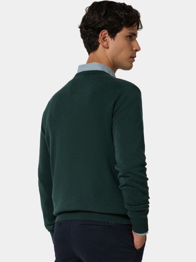 Camisola de Malha com Decote em Bico