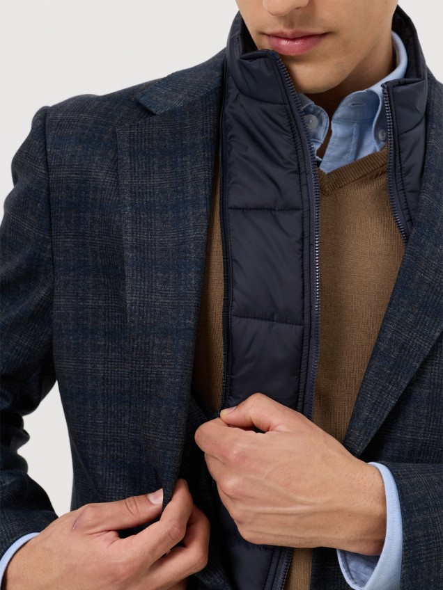 Blazer Slim Fit com Colete Interior