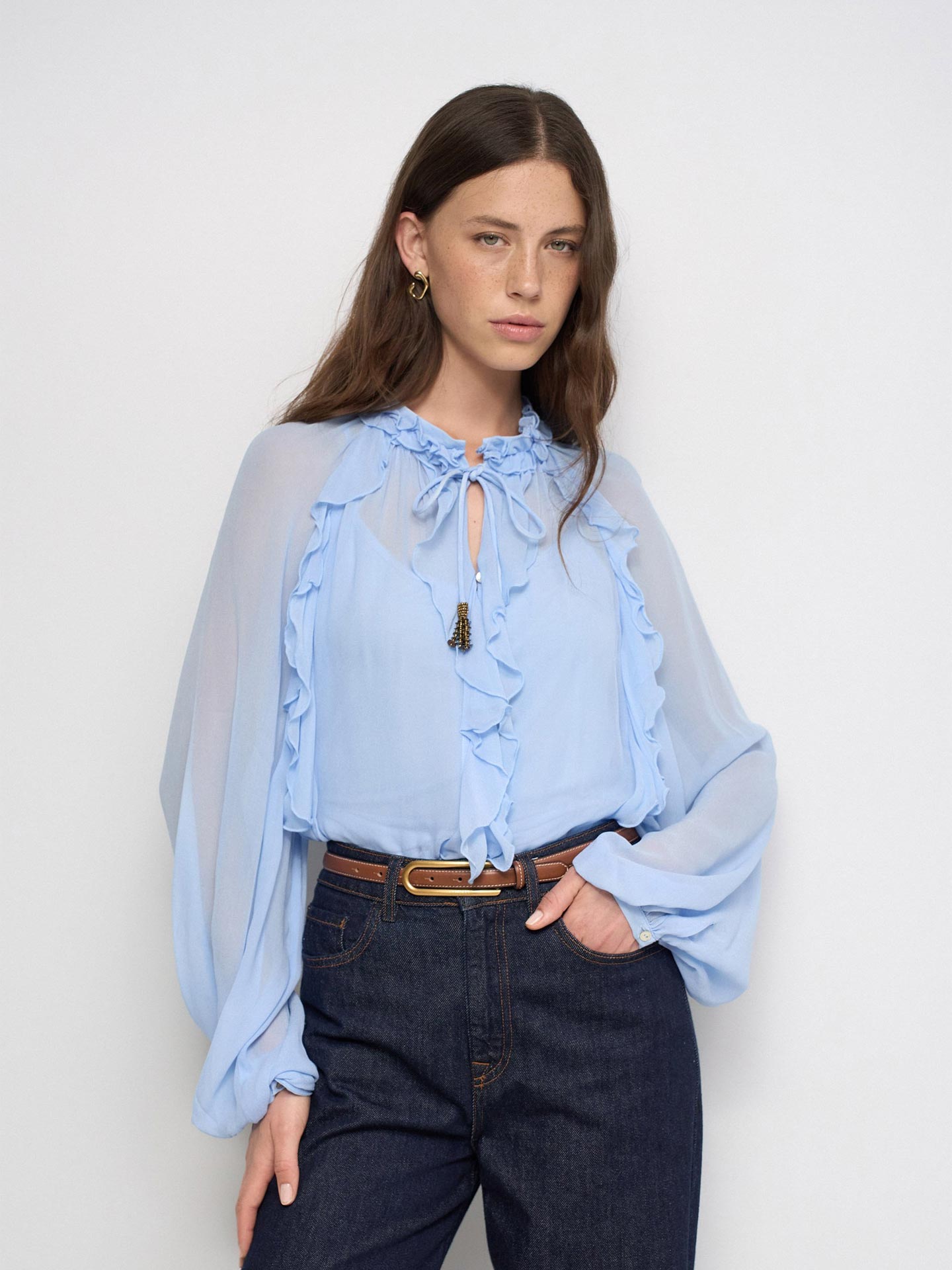Blusa com Folhos