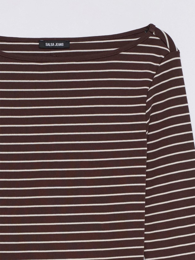 Camisola com Decote em Barco