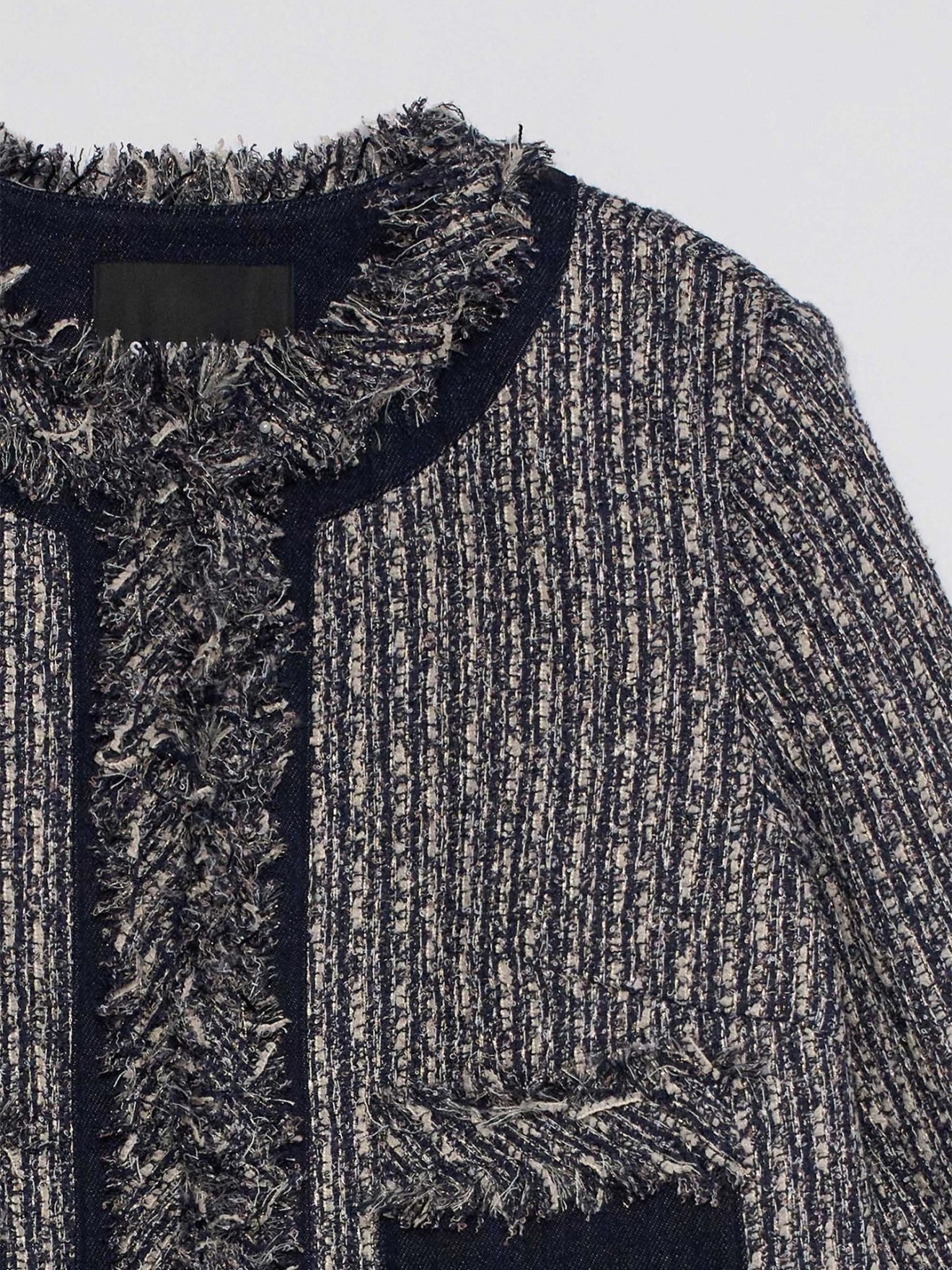 Casaco Tweed com Franjas