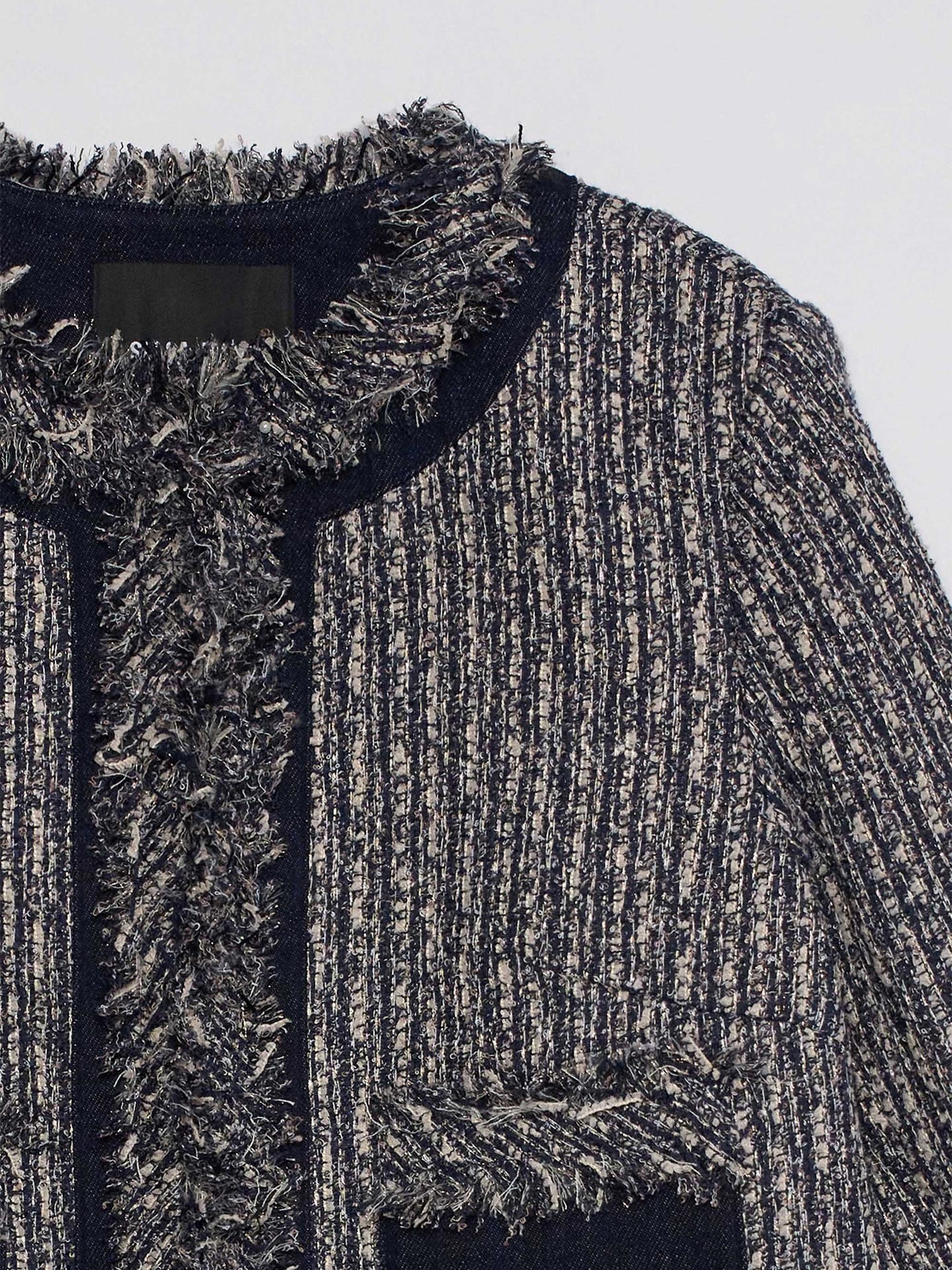 Casaco Tweed com Franjas