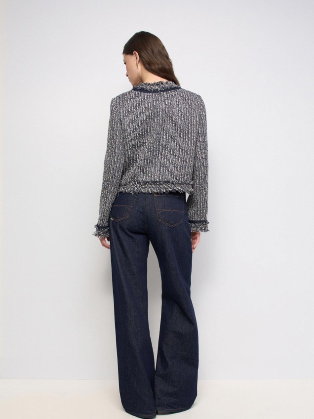 Casaco Tweed com Franjas
