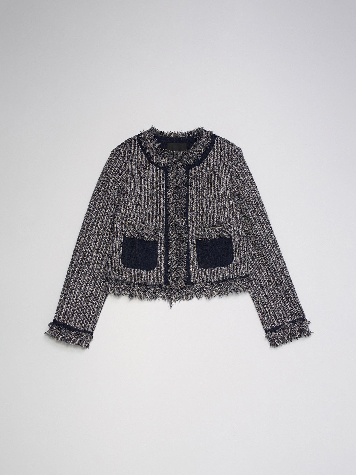 Casaco Tweed com Franjas