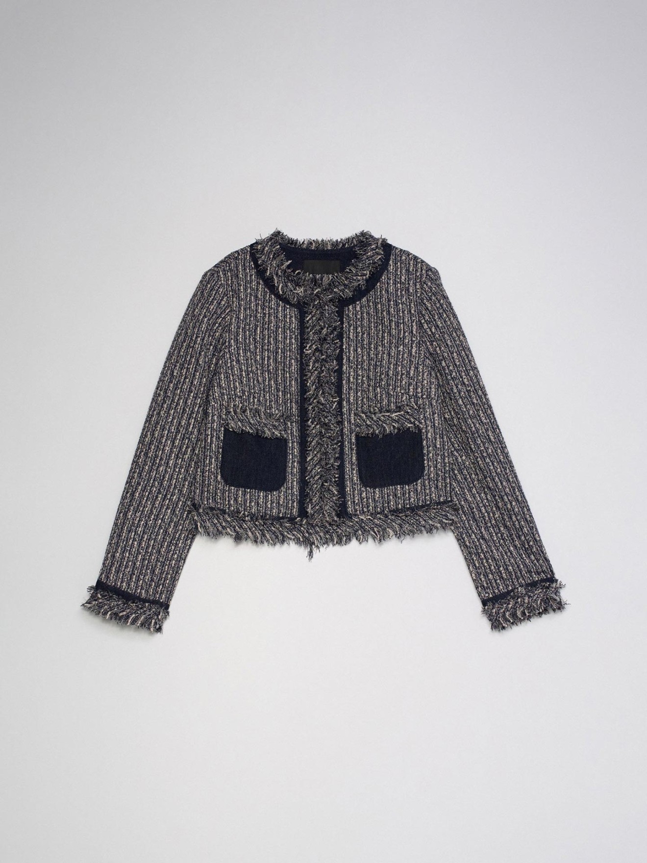Casaco Tweed com Franjas