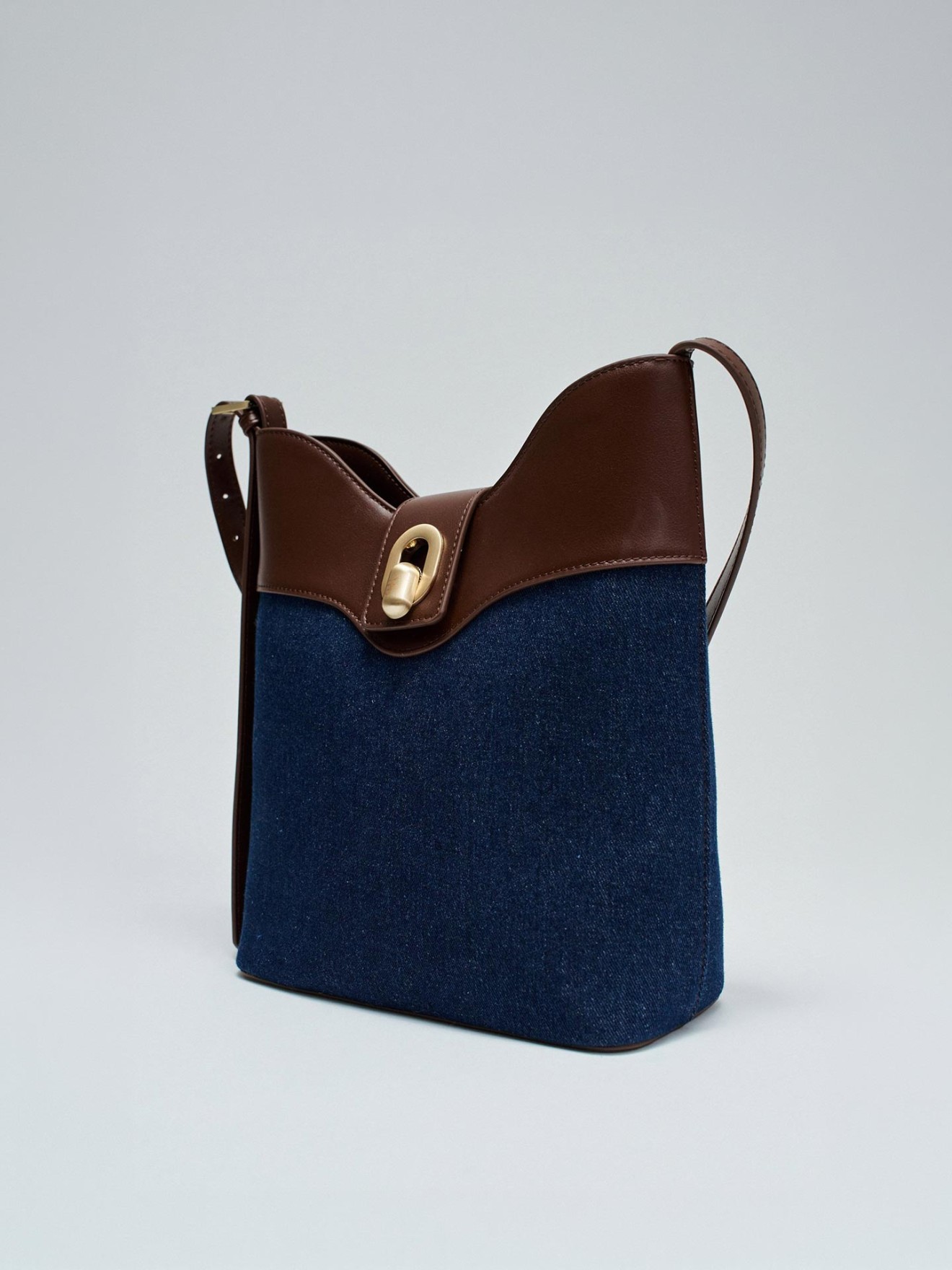Mala Tote em Denim e Polipele