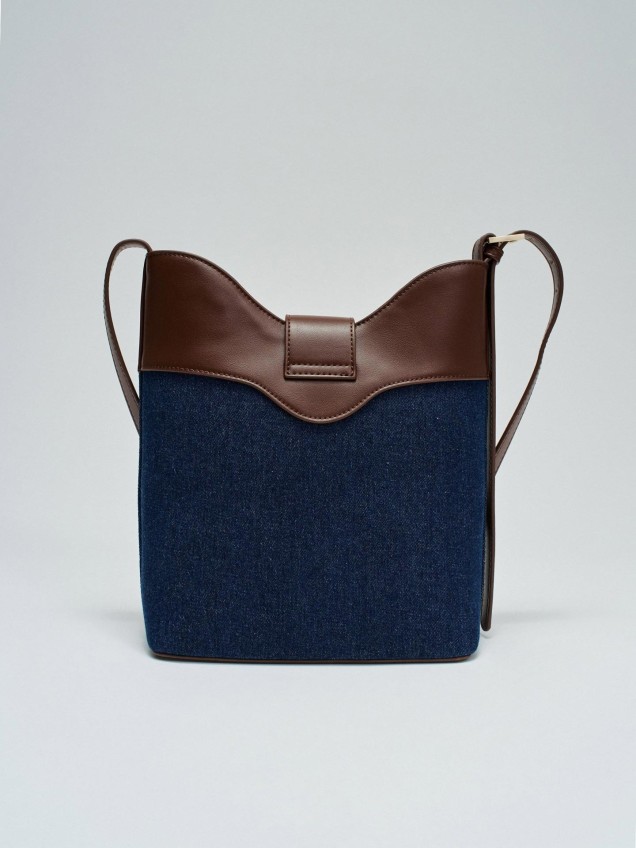 Mala Tote em Denim e Polipele