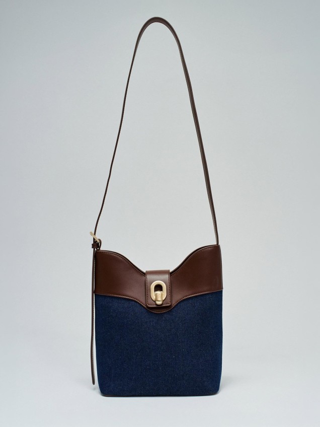 Mala Tote em Denim e Polipele