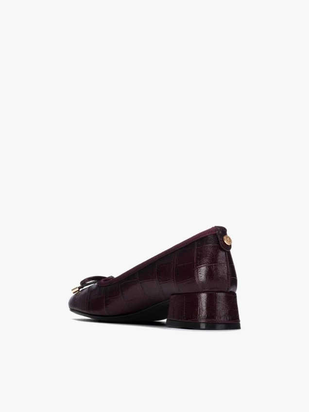 Sapatos de Salto Baixo com Laço