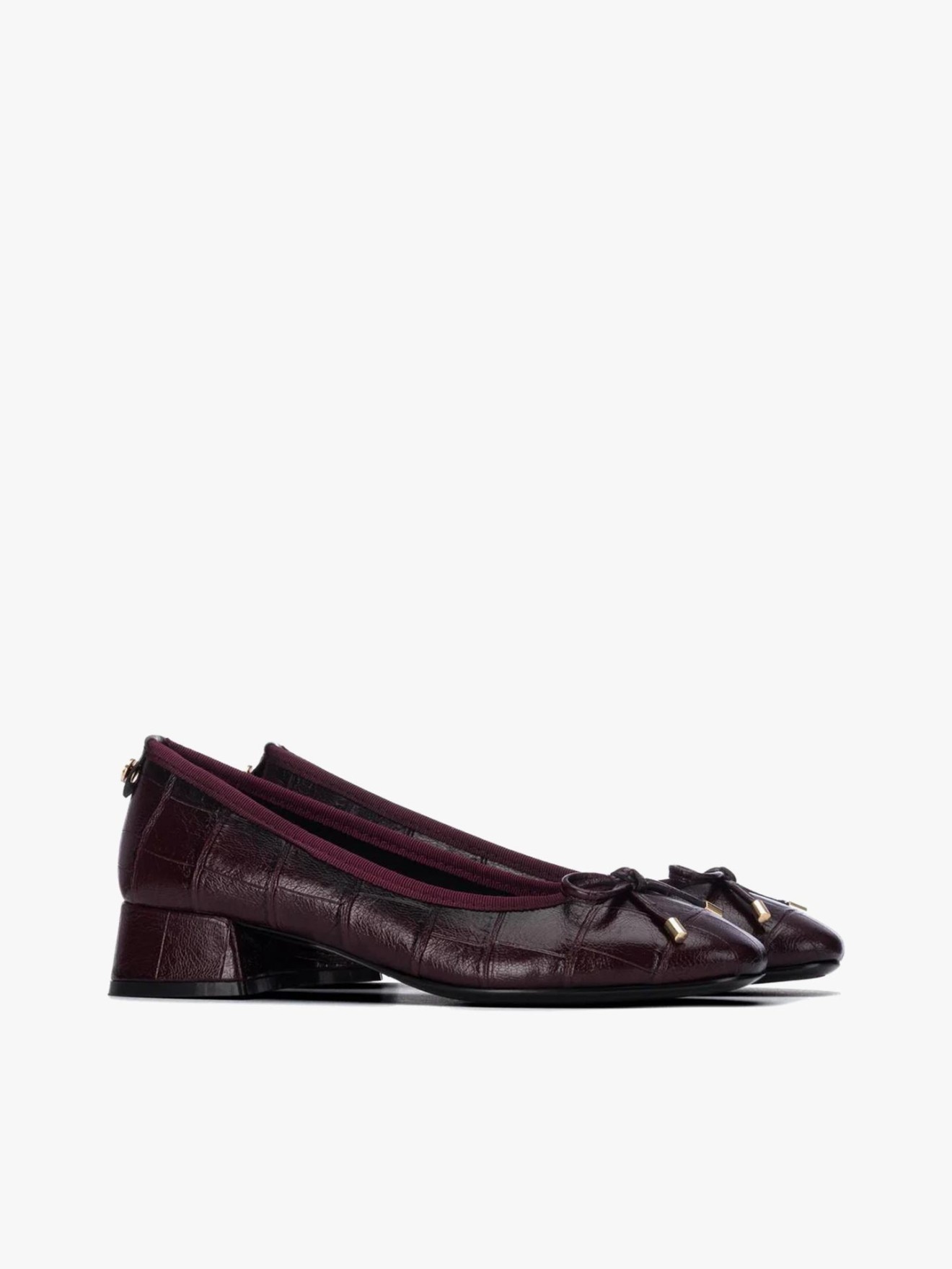 Sapatos de Salto Baixo com Laço