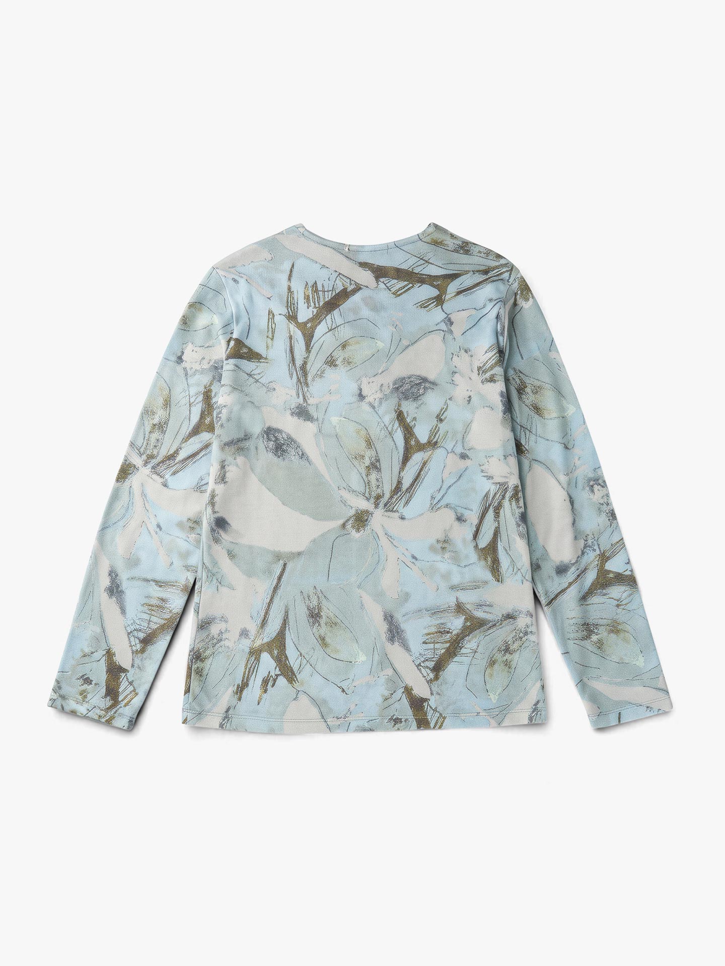 Camisola Estampada com Decote em V Cruzado